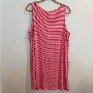 Tommy Bahama Red and Light Pink Striped Dress